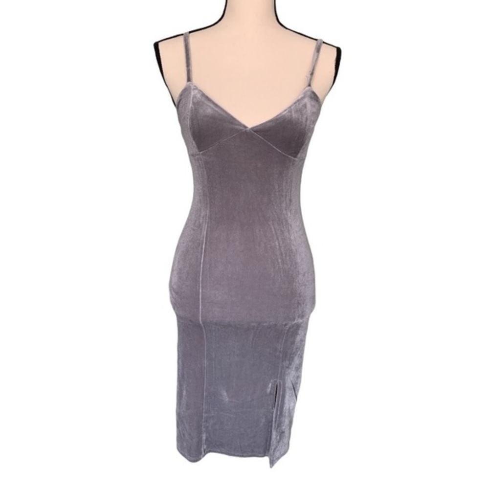 NWT Forever 21 Gray Velour Dress